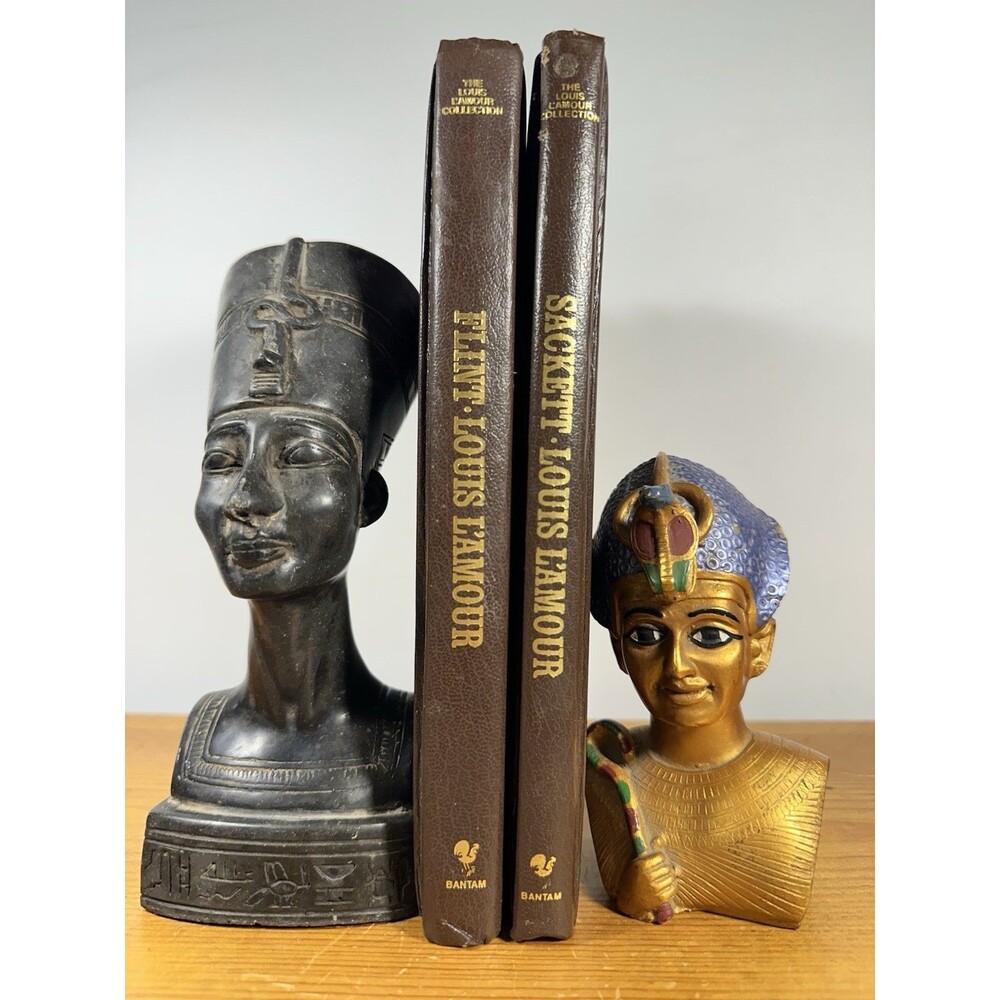 Louis LAmour Flint Sackett HC 1981 Bantam Collection 2 Book Set Faux Leather